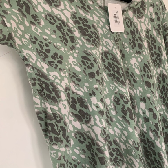 Sage green leopard print top. Cute & comfortable! - Picture 3 of 6